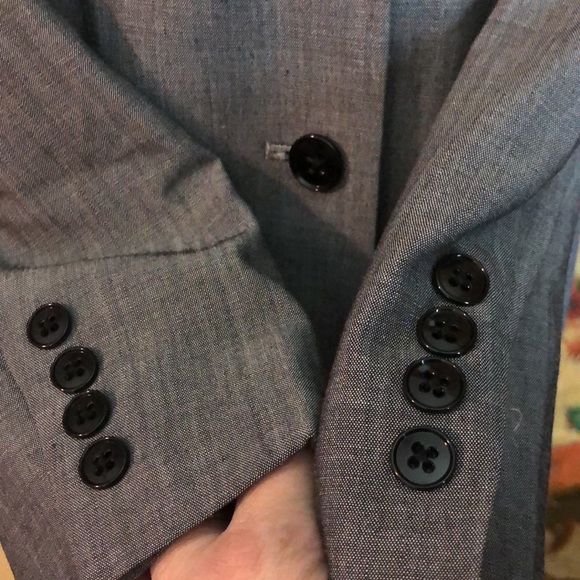 RALPH LAUREN Size 8 P Longline Blazer Wool blend Soft Gray 2-Button $189 NEW - Picture 12 of 13